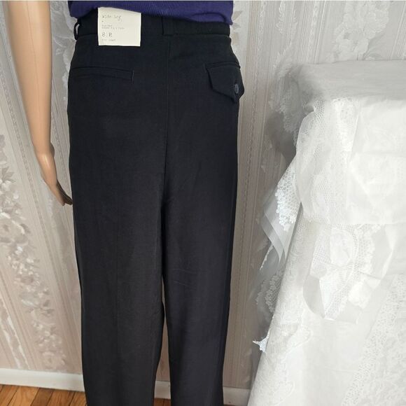Black Dress Pants with Classic Wide-Leg Design NWT - Picture 2 of 9